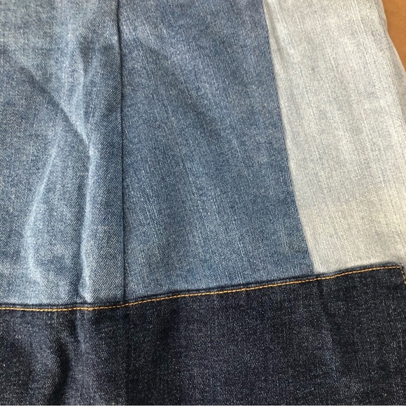 Divided H&M Patchwork Denim Skirt SZ 6 - Picture 2 of 8